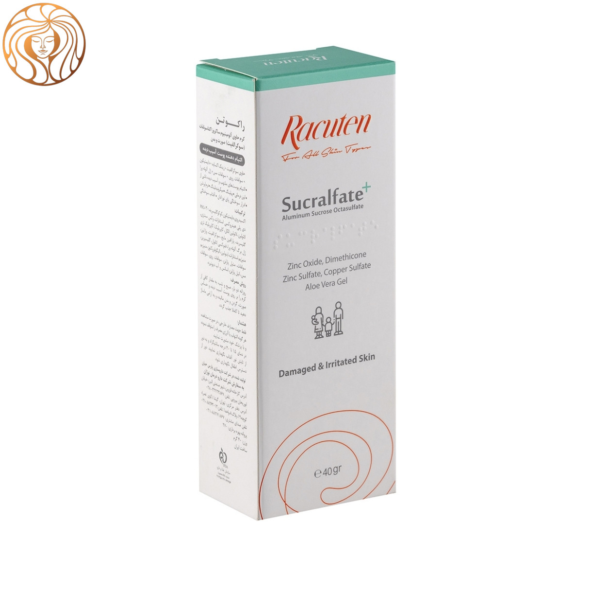 کرم التیام دهنده راکوتن مدل Sucralfate پوست آسیب دیده حجم 40 میلی لیتر