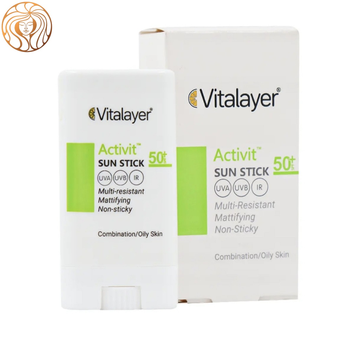 ضد آفتاب استیکی ویتالیر مدل Activit با SPF50 مناسب پوست چرب و مختلط وزن 15 گرم