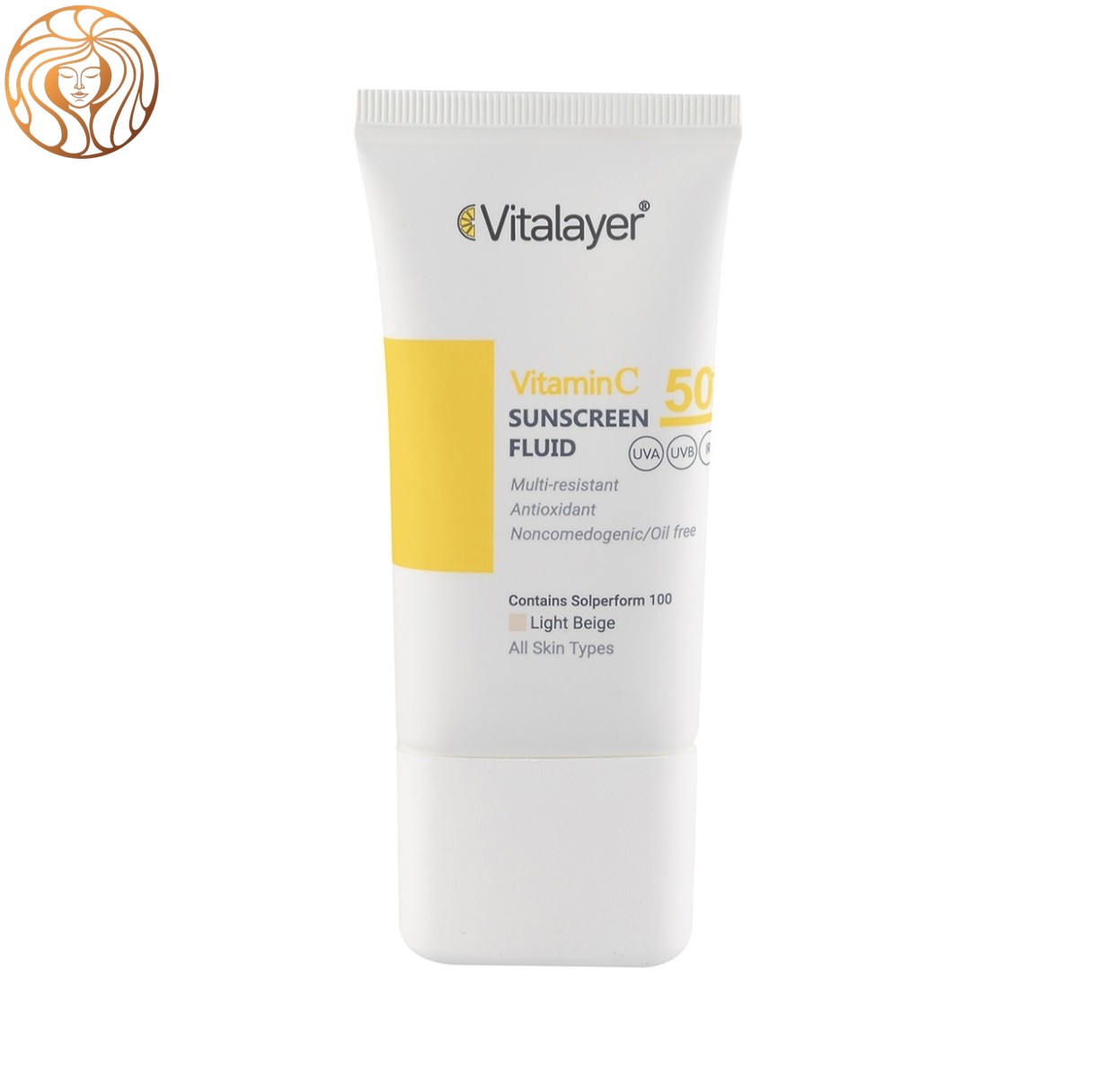 فلوئید ضد آفتاب رنگی ویتالیر مدل Vitamin C حجم 50 میلی لیتر