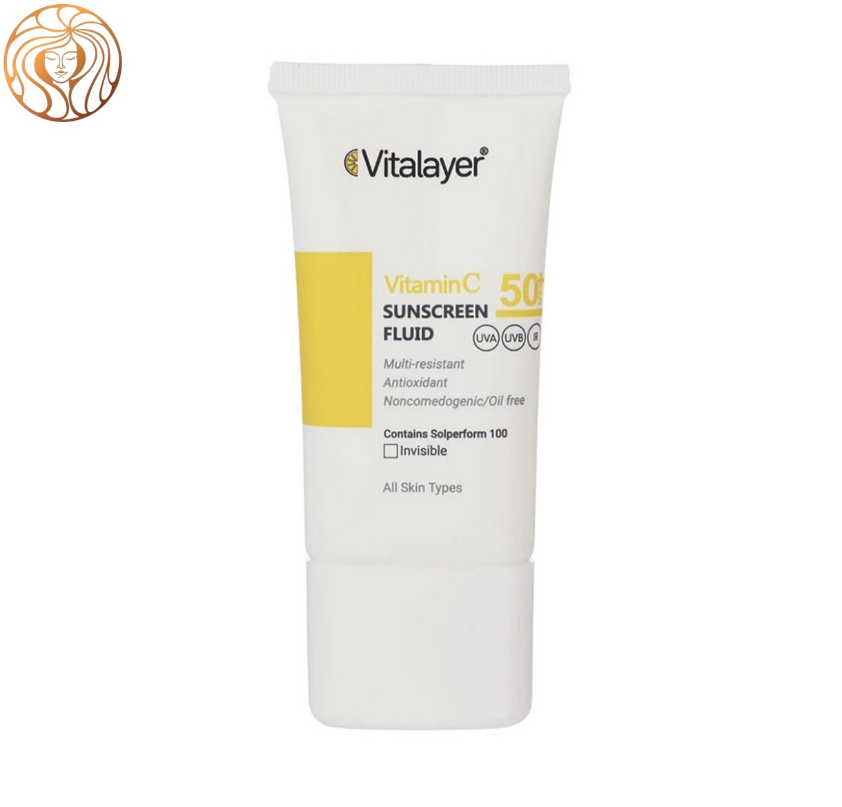 فلوئید ضد آفتاب بی رنگ ویتامین C ویتالیر با SPF50 حجم 50 میلی لیتر