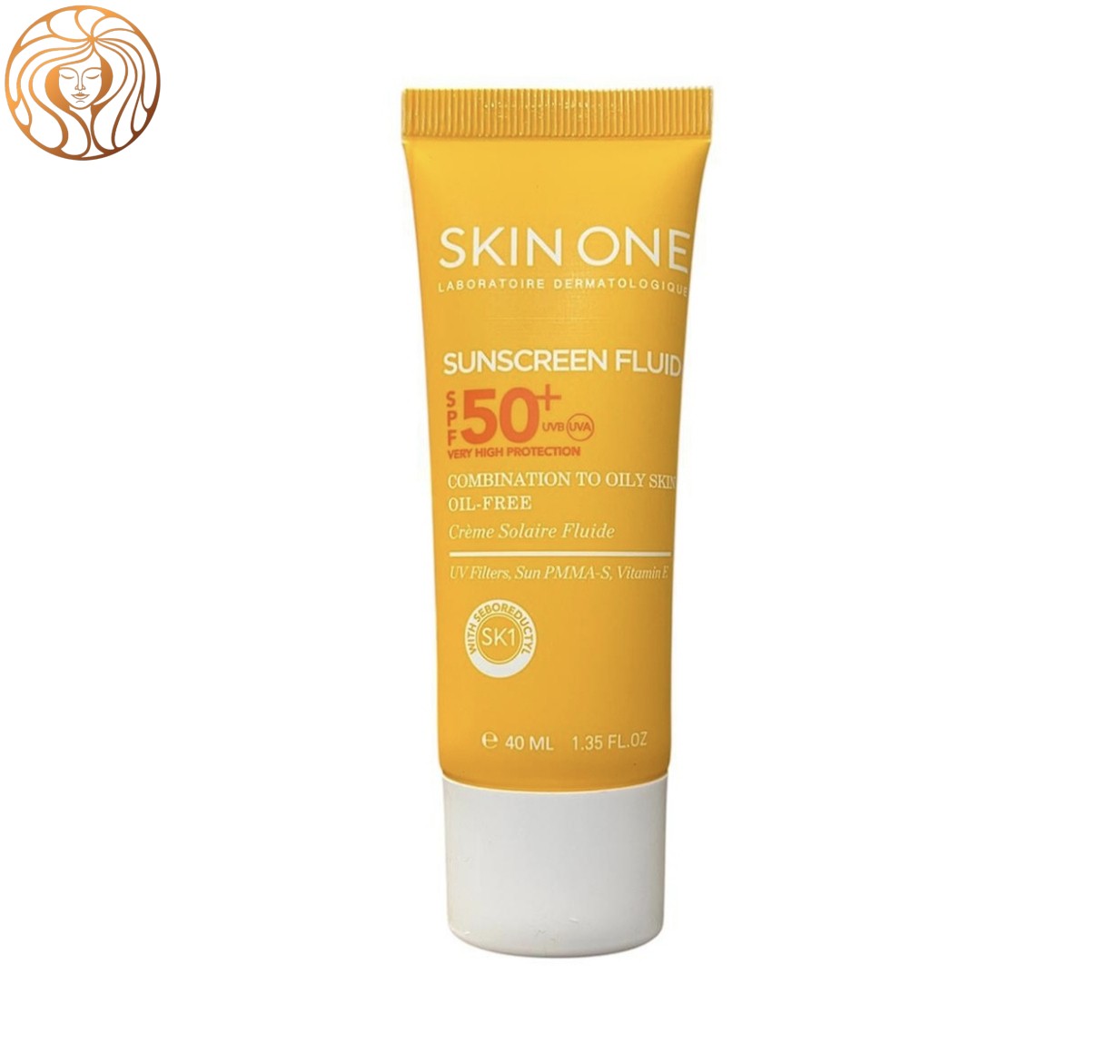 فلوئید ضد آفتاب بی رنگ اسکین وان SPF50 مدل combination مناسب پوست های چرب و مختلط حجم 40 میل