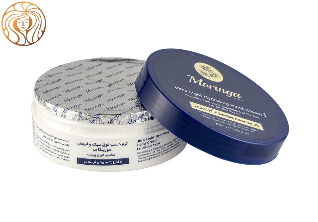 کرم دست فوق سبک و آبرسان شماره 1 حجم 250میل مورینگا