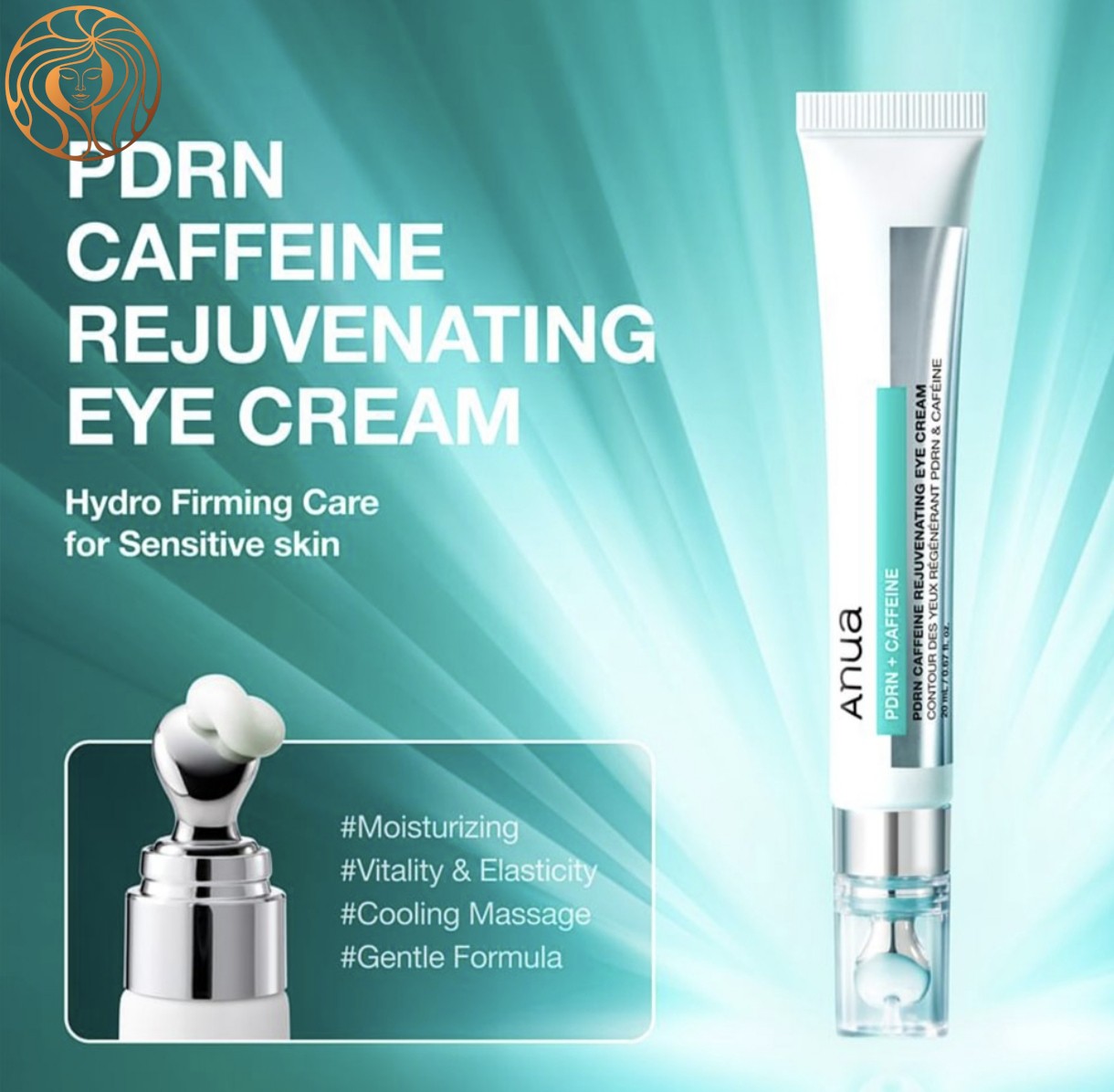 دور چشم آنوا هیدرو فرمینگ PDRN + CAFFEINE HYDRO FIRMING REJUVENATING EYE CREAM