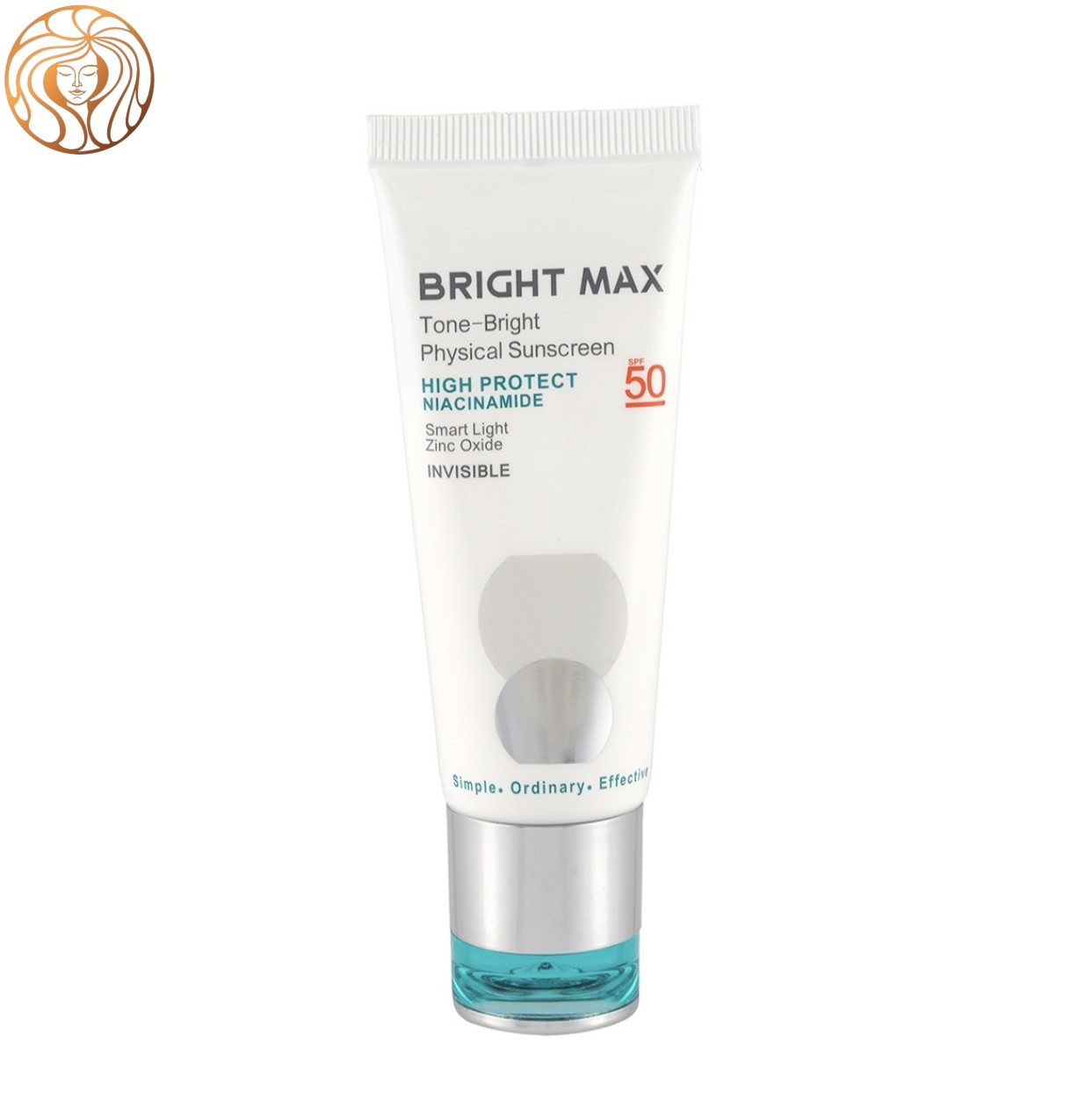 ضد آفتاب فیزیکال بی رنگ برایت مکس مدل Tone Bright با SPF 50 حجم 40 میلی لیتر